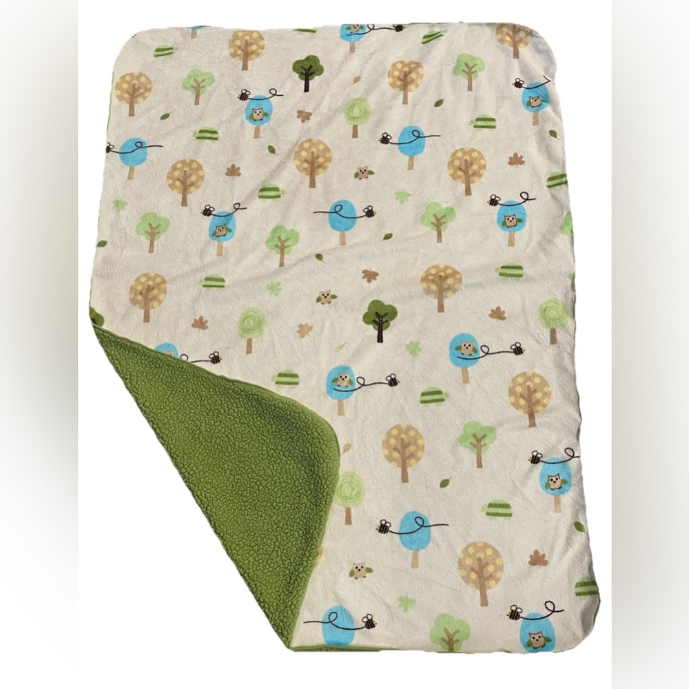 Cute Plush Owls Baby Blanket